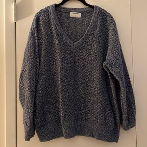 Cozy oversized knit blue sweater - Old Navy